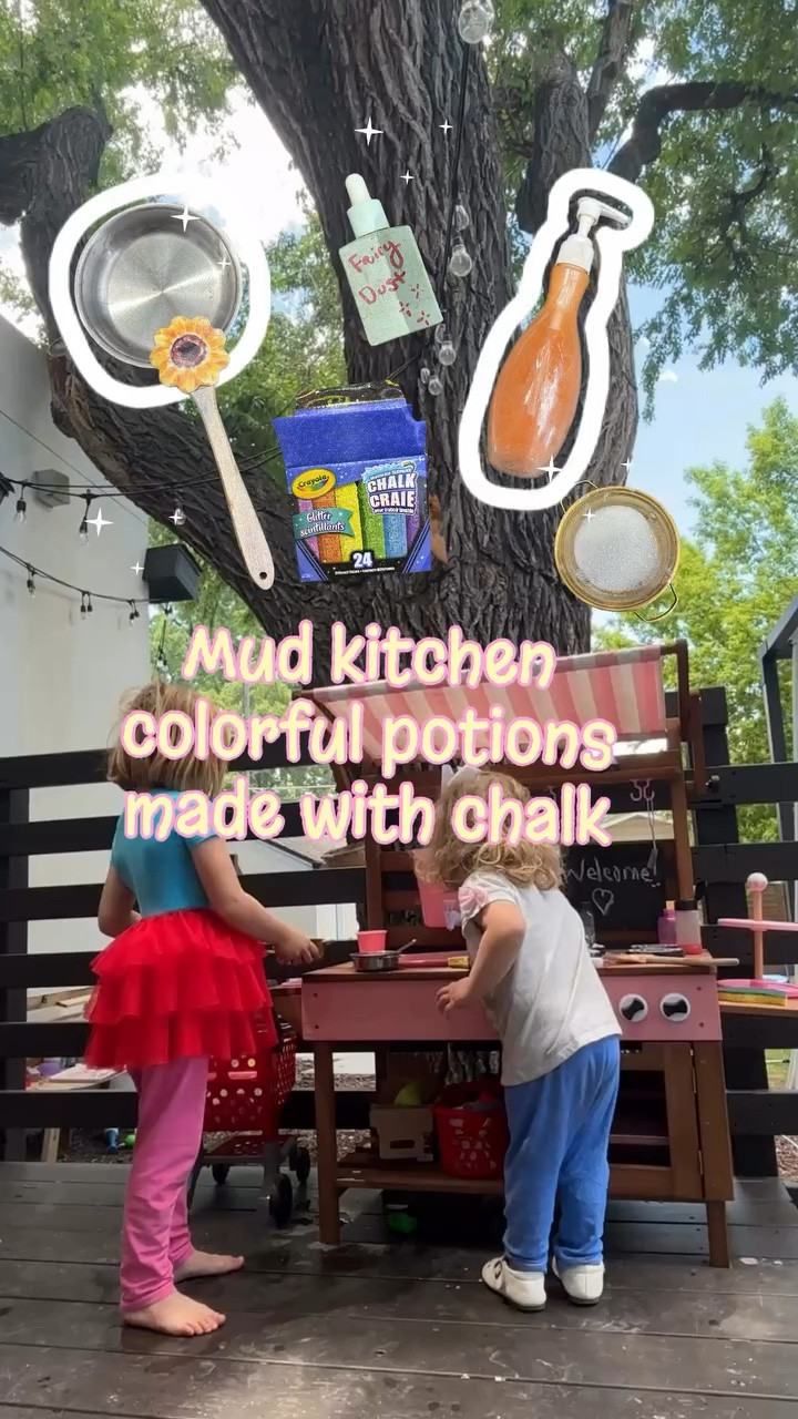 I our girls fly through colored water in their mud kitchen so I wanted a more cost effective way to create their potions. Powdered chalk was the answer and we discovered this my accident! 😄

Let me know if you try it!

#chalkpaint #mudkitchen #potions #mudkitchenideas #kidsactivities
