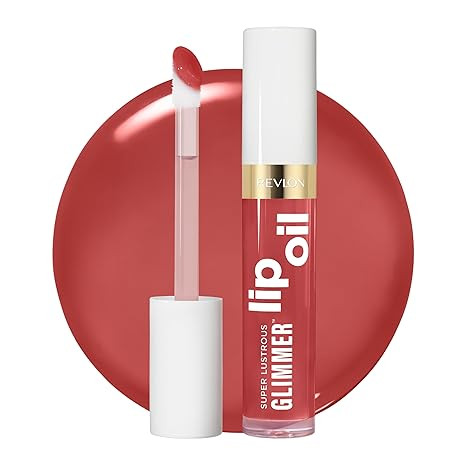 REVLON Super Lustrous Glimmer Lip Oil, Moisturizing & Tinted, Shiny Finish, Made with Plant-Based... | Amazon (US)