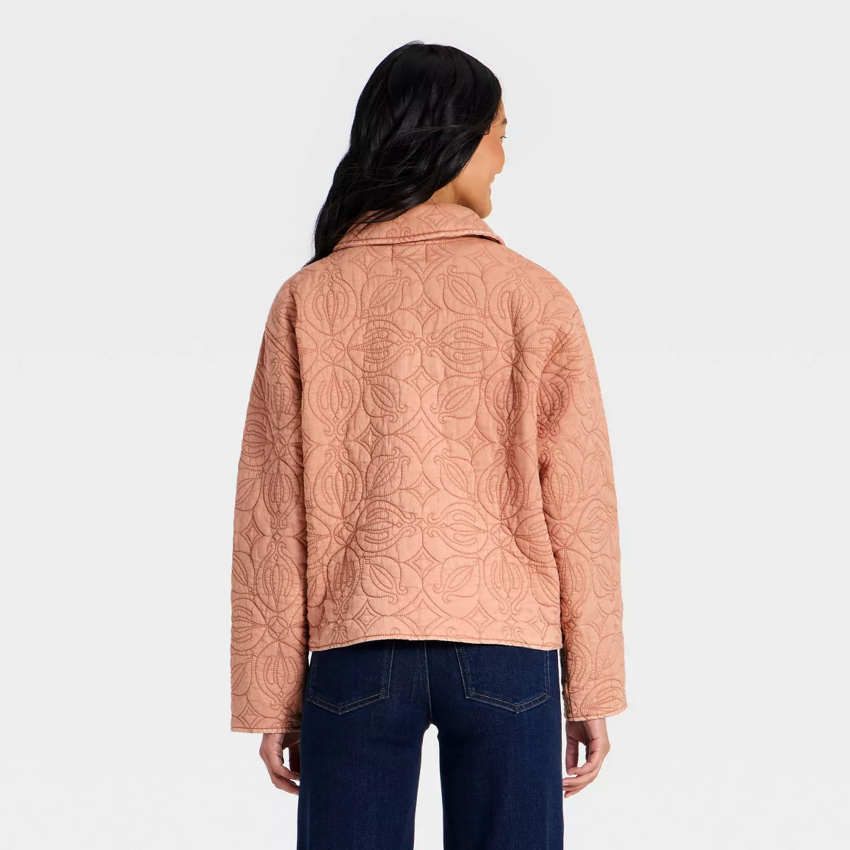 Women's Quilted Jacket - Universal Thread\u2122 Clay Pink XS | Target