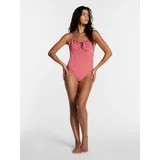 Kacey Lee Women's and Women's Plus Tie Neck Scoop Back One Piece Swimsuit, Sizes XS-3X | Walmart (US)