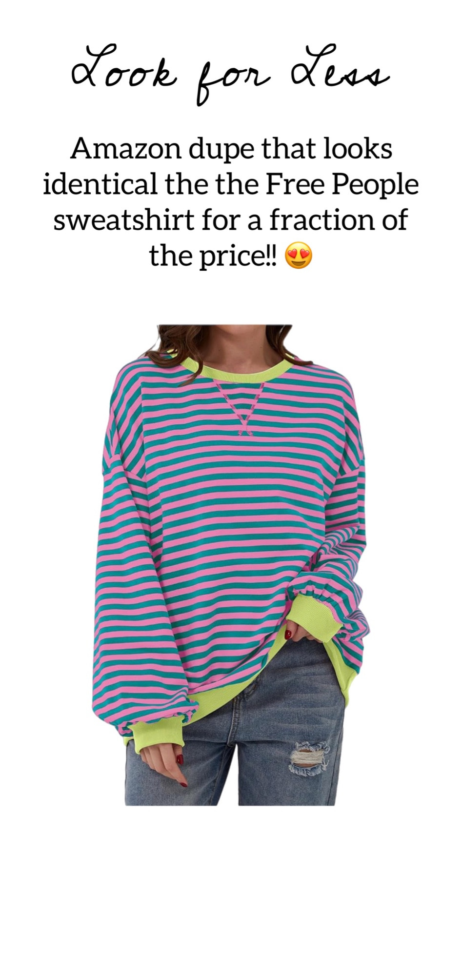 Love this FP inspired sweatshirt from Amazon! It look identical to the FP version for a fraction of the price!! 

#LTKstyletip #LTKfindsunder100 #LTKover40
