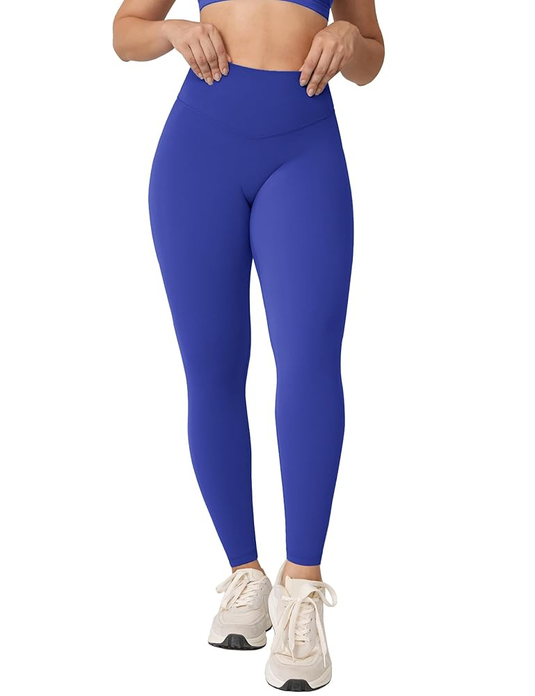 Hugcurve No Front Seam Full Length High Waisted Workout Leggings for Women Buttery Yoga Pants Ath... | Amazon (US)