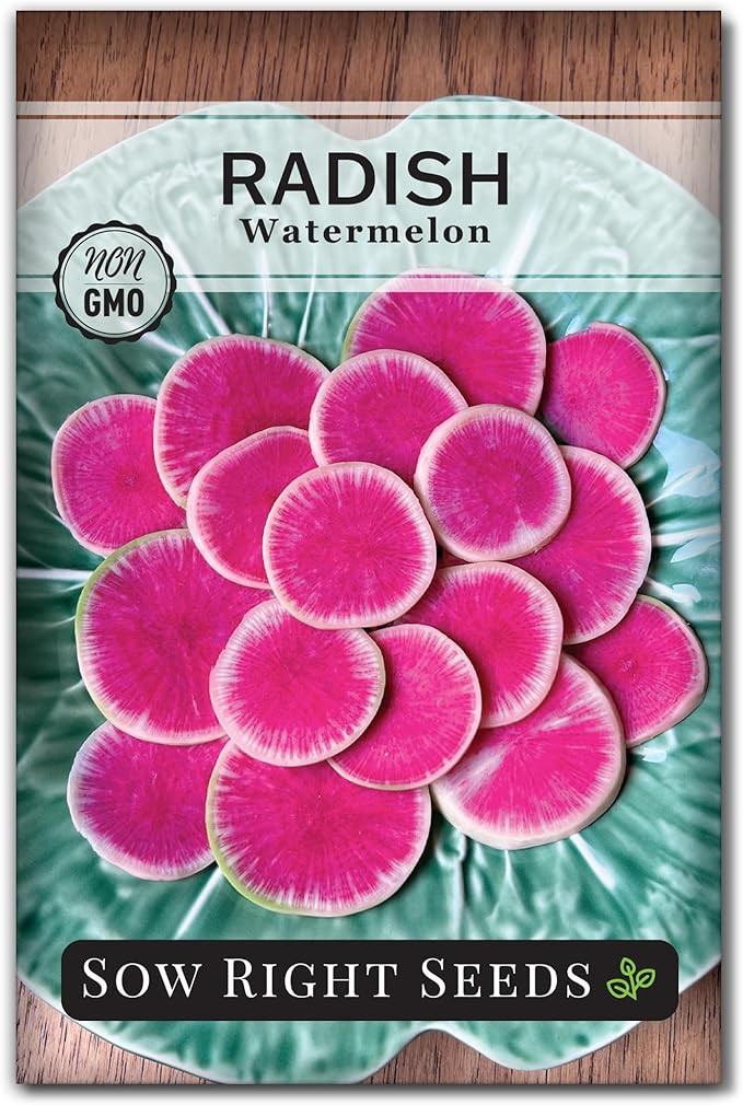 Sow Right Seeds - Watermelon Radish Seed for Planting - Non-GMO Heirloom Packet with Instructions... | Amazon (US)
