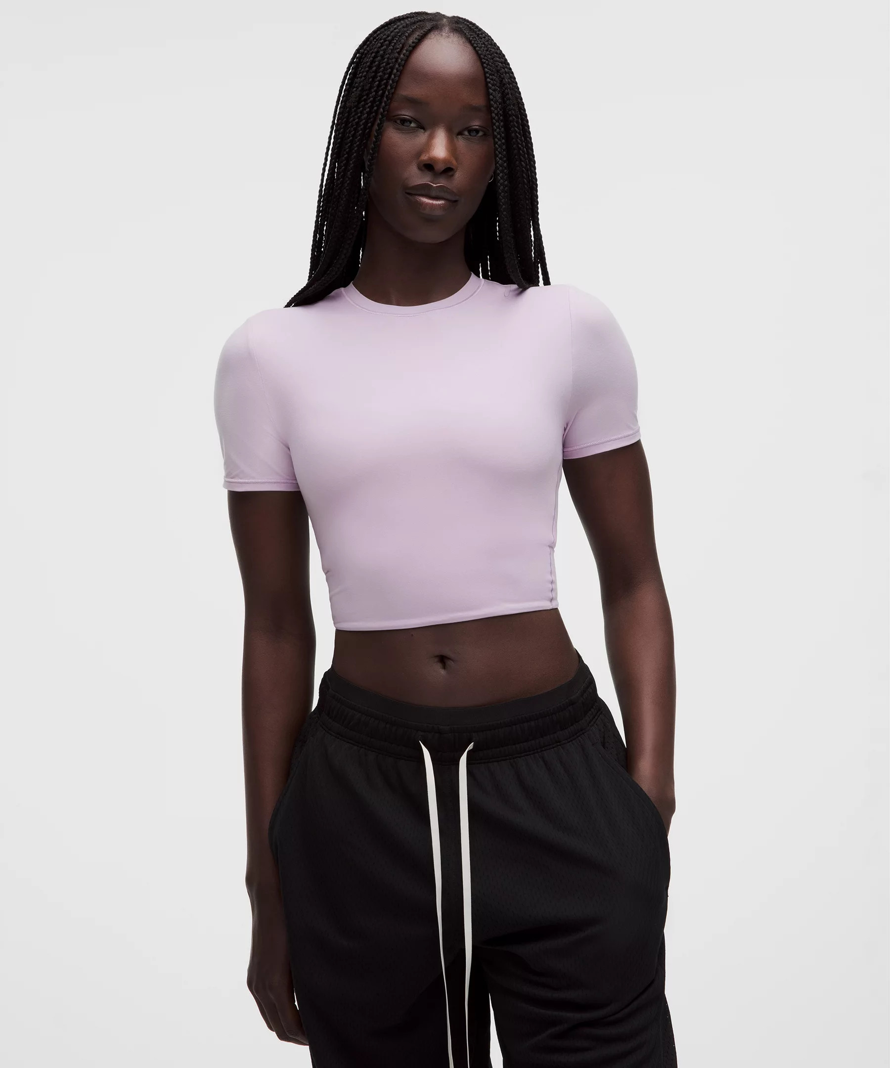 Wundermost Ultra-Soft Nulu Crewneck Cropped T-Shirt | Lululemon (US)