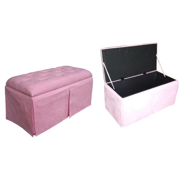 Pink Storage Bench with 2 Ottomans | Bed Bath & Beyond