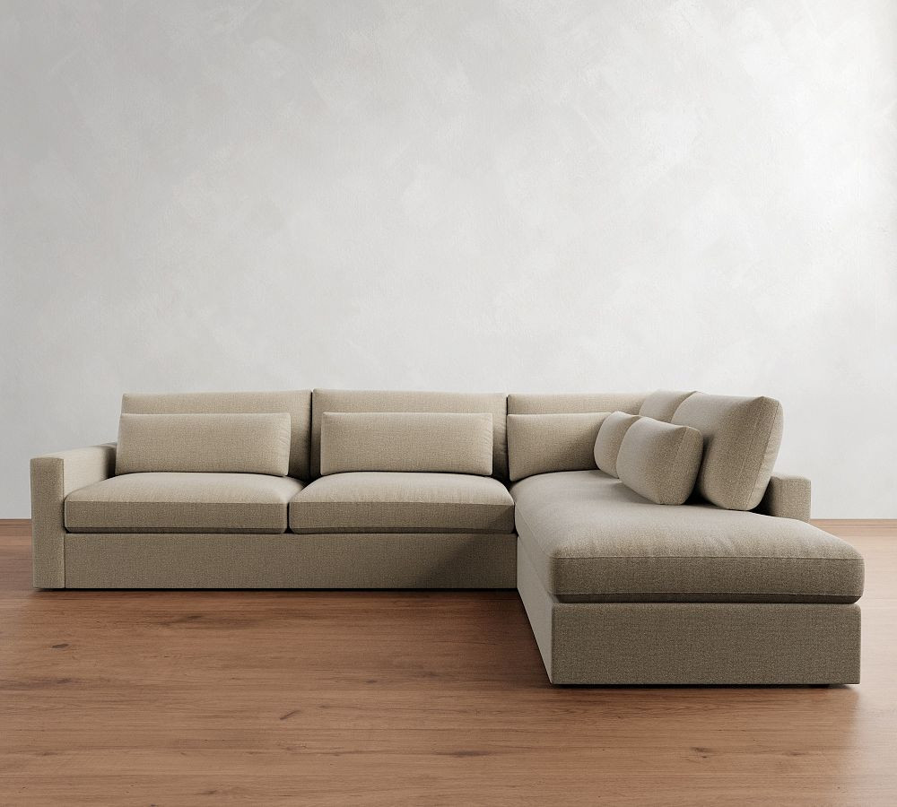 Westwood Square Arm Deep Seat Return Bumper Sectional (122"-134") | Pottery Barn (US)