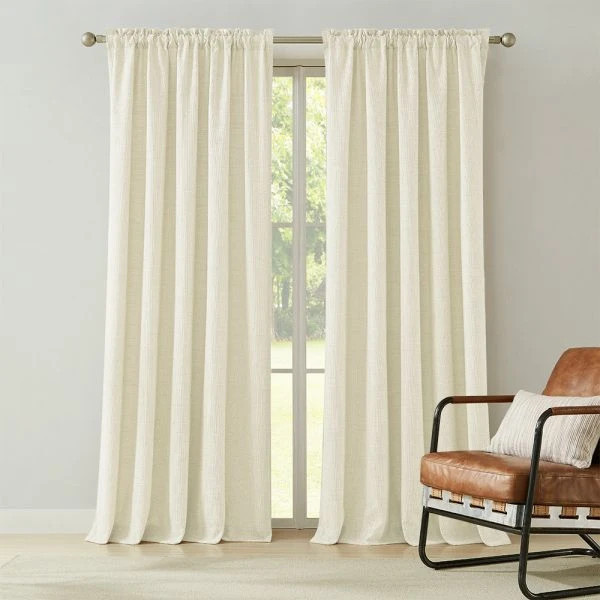 Blanche Cotton Blend Linen Look Curtains | Curtarra