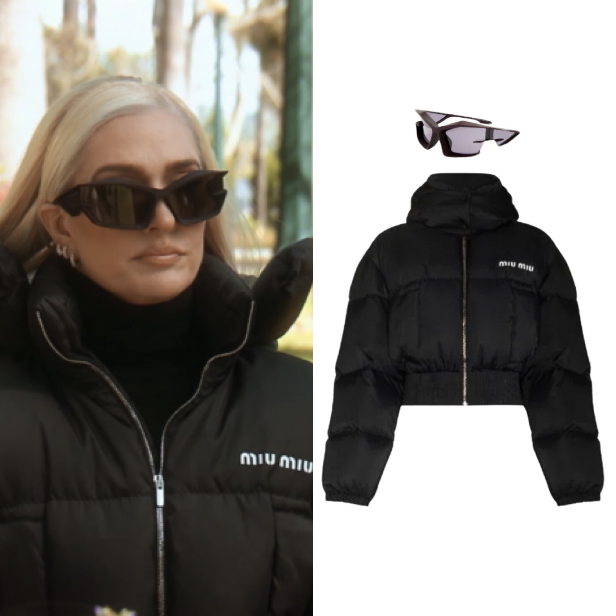 ☆MARITHE★W CIRCLE LOGO DUCK DOWN GLOSSY CROP PUFFER★ ☆MARITHE☆W CIRCLE LOGO DUCK DOWN GLOSSY CROP PUFFER☆