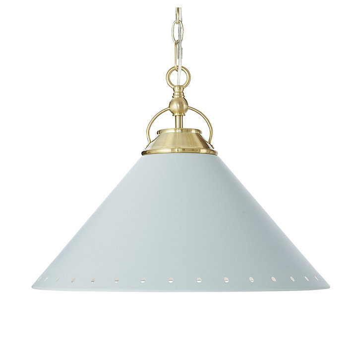 Ada Enamel Pendant with Brass Fittings & Punched Detail for Kitchen & Entryway | Ballard Designs, Inc.