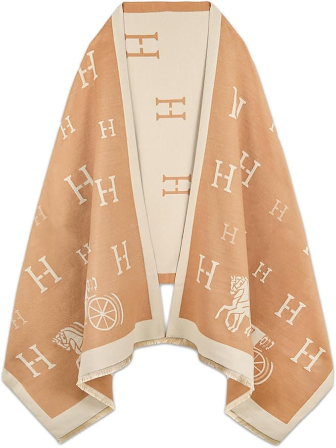 EXTREE Scarfs for Women Pashmina Silky Shawl Wrap for Evening Dressing Blanket Open Front Poncho ... | Amazon (US)