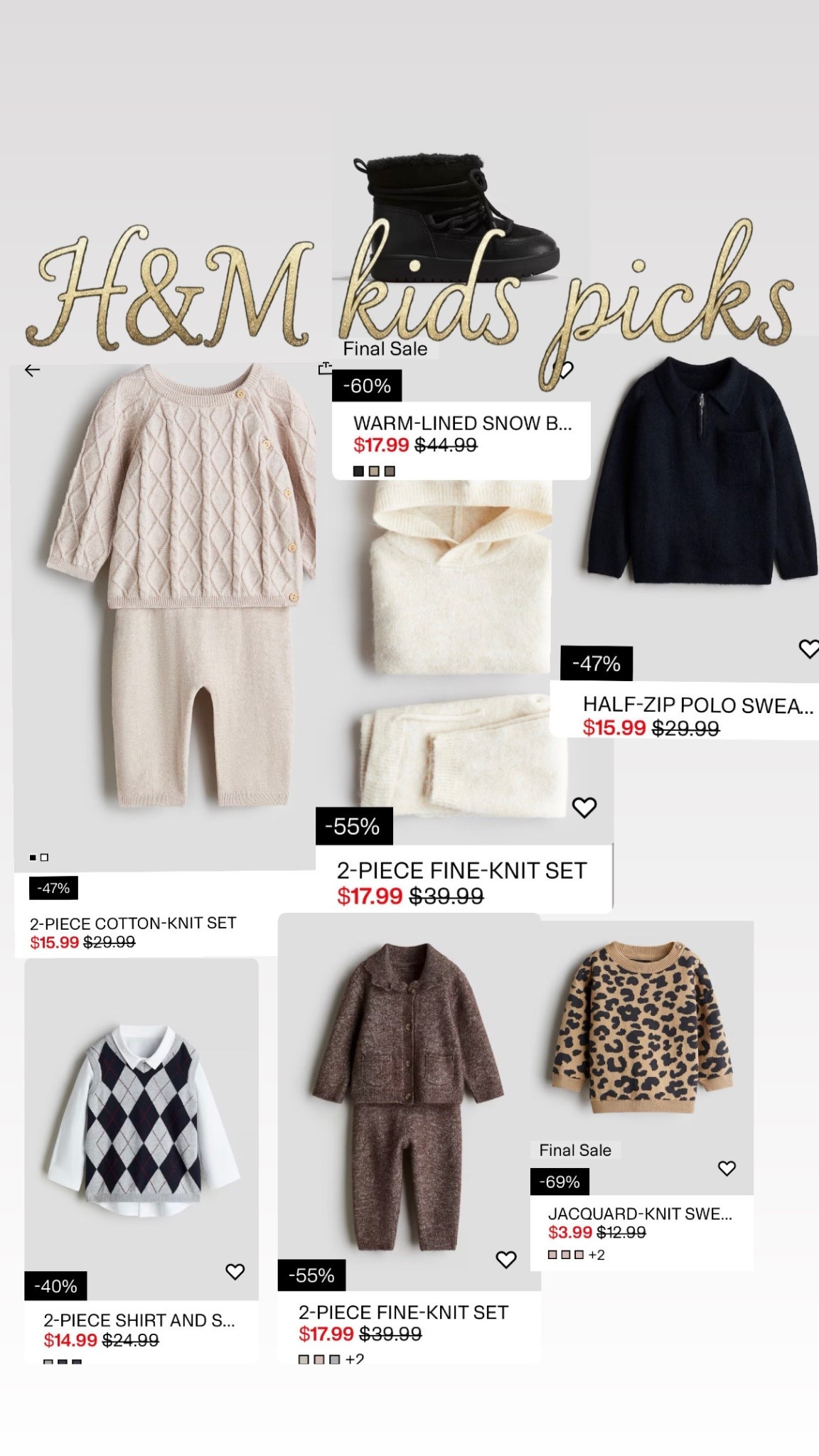 It’s a great time to buy matching knit sets for your kids from h&m! These prices are too good to pass up. 
#kidsoutfits #kidfashion #h&mkids