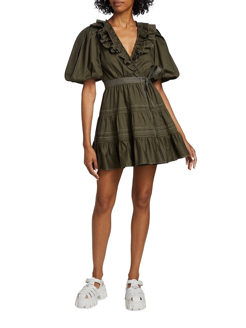 Gianna Puff-Sleeve Minidress | Saks Fifth Avenue