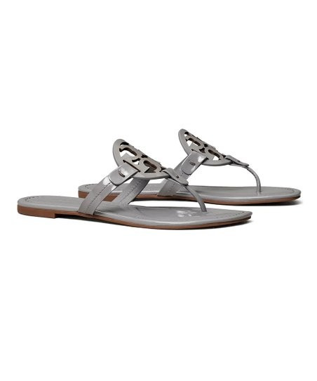 Malta Gray Miller Patent Leather Sandal - Women | Zulily