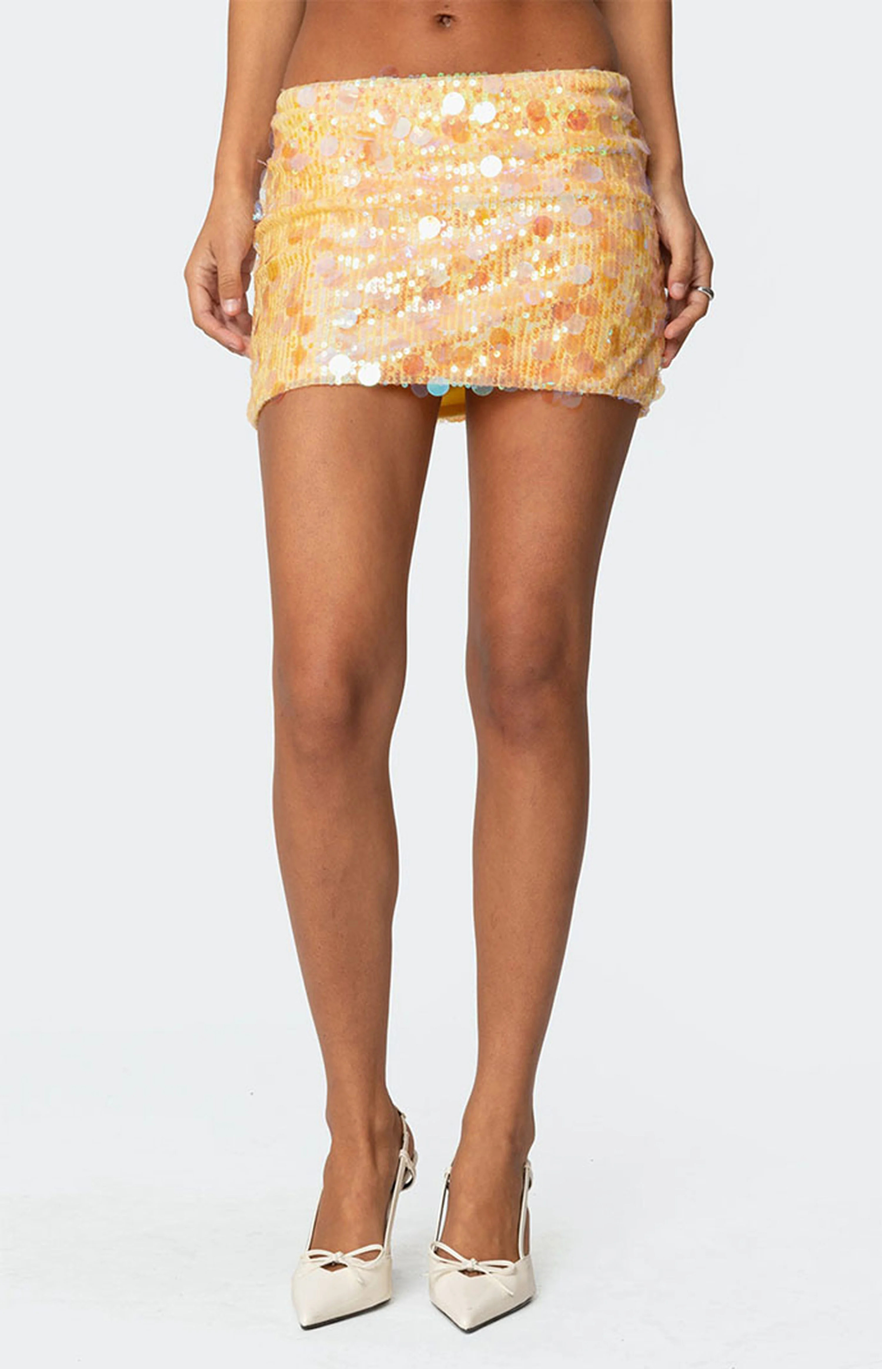 Edikted Sabina Low Rise Sequin Mini Skirt | PacSun