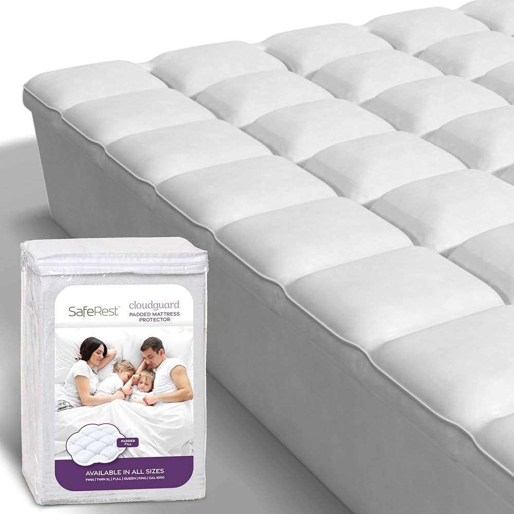 SafeRest CloudGuard - Queen Size Hybrid Mattress Protector & Pad (Extra Padded) - Waterproof Quil... | Amazon (US)