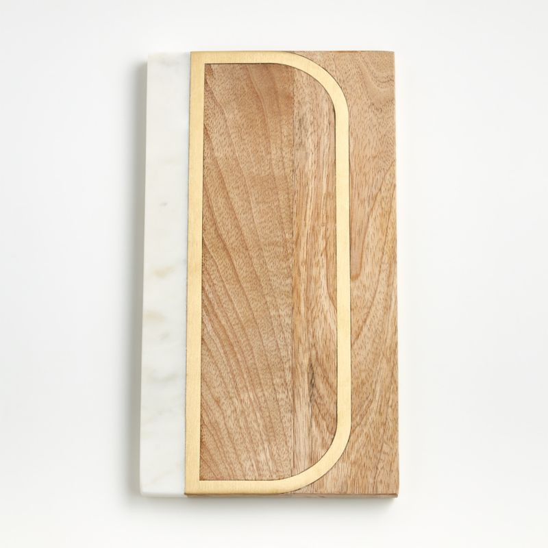 "D" Monogrammed Serving Board + Reviews | Crate & Barrel | Crate & Barrel