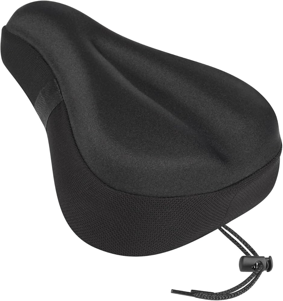 Bike Seat Cushion, Comfortable Bicycle Saddle Cover for Indoor and Outdoor Cycling, Padded Gel Co... | Amazon (US)