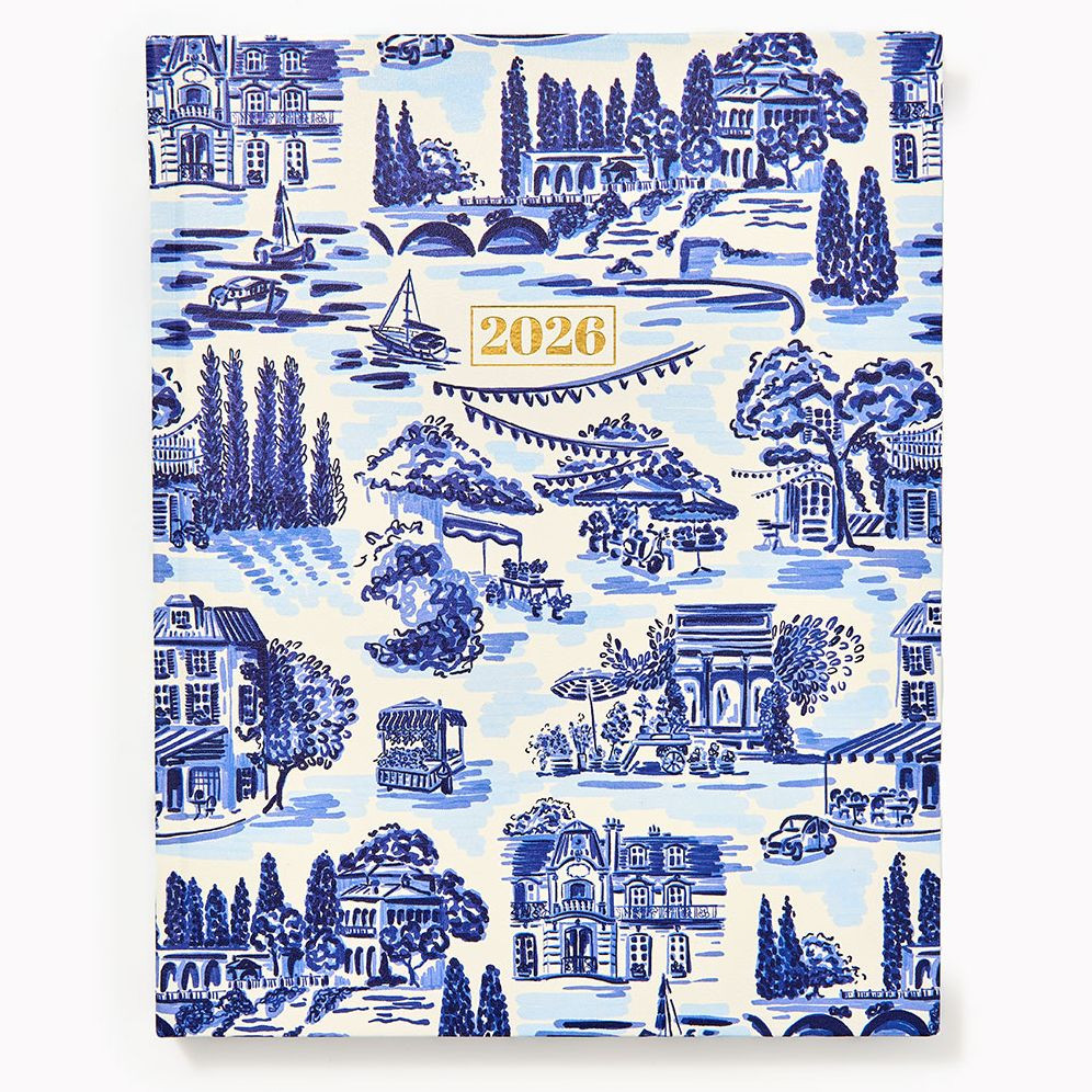 2025-2026 Paper Source French Toile Weekly Desk Planner | Paper Source