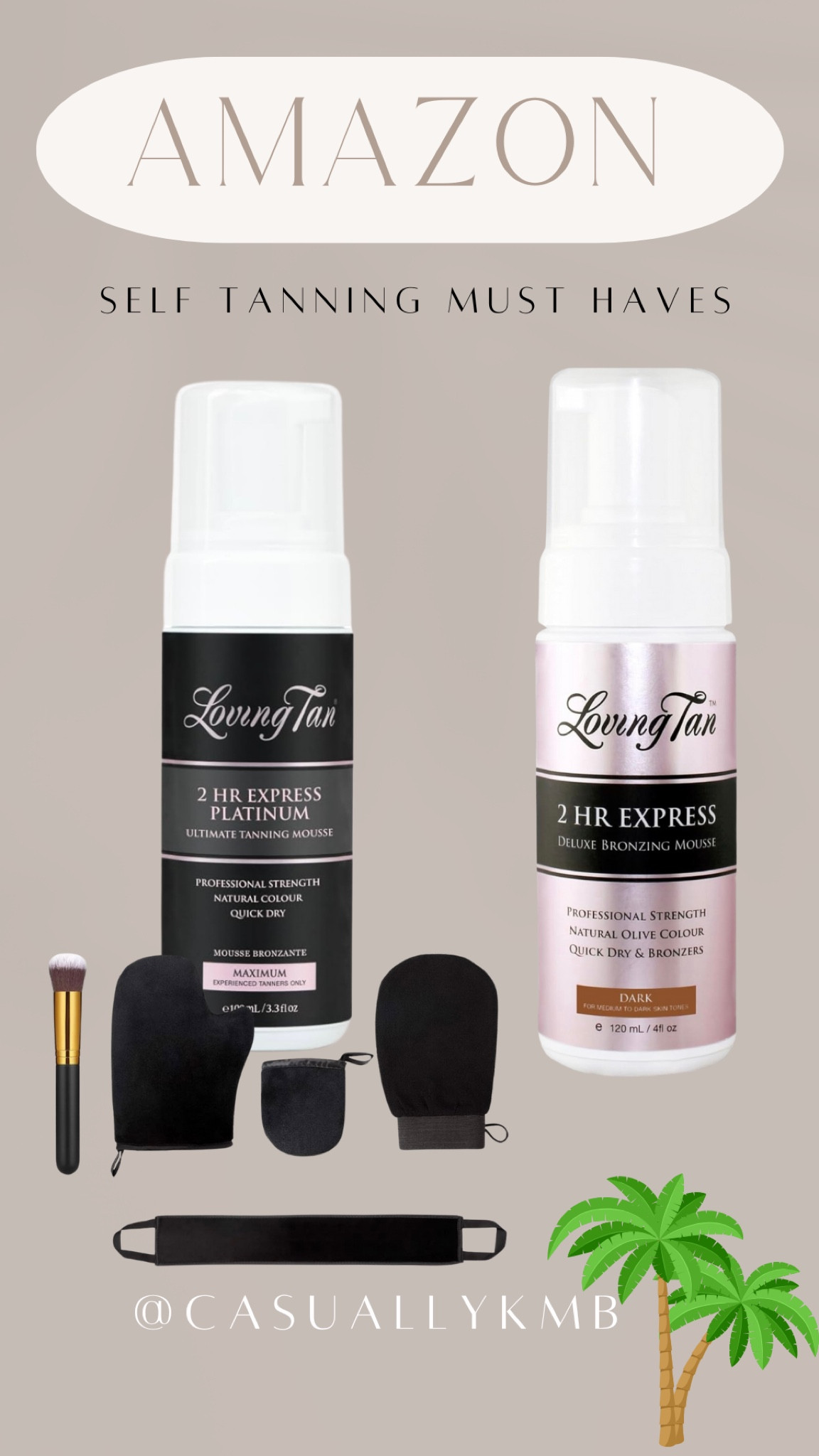 This tanning mousse is the best I have tried. It gives you a natural glow without turning you orange!!🍊 🍊

I love this mit set bruise it comes with everything you need the brush is great for toes and fingers and the long mit for hard to reach spots!

Get your glow on!! 🌴☀️

#selftanner #bestseltanning #vacation #springbreak

#LTKBeauty #LTKFindsUnder50 #LTKMostLoved