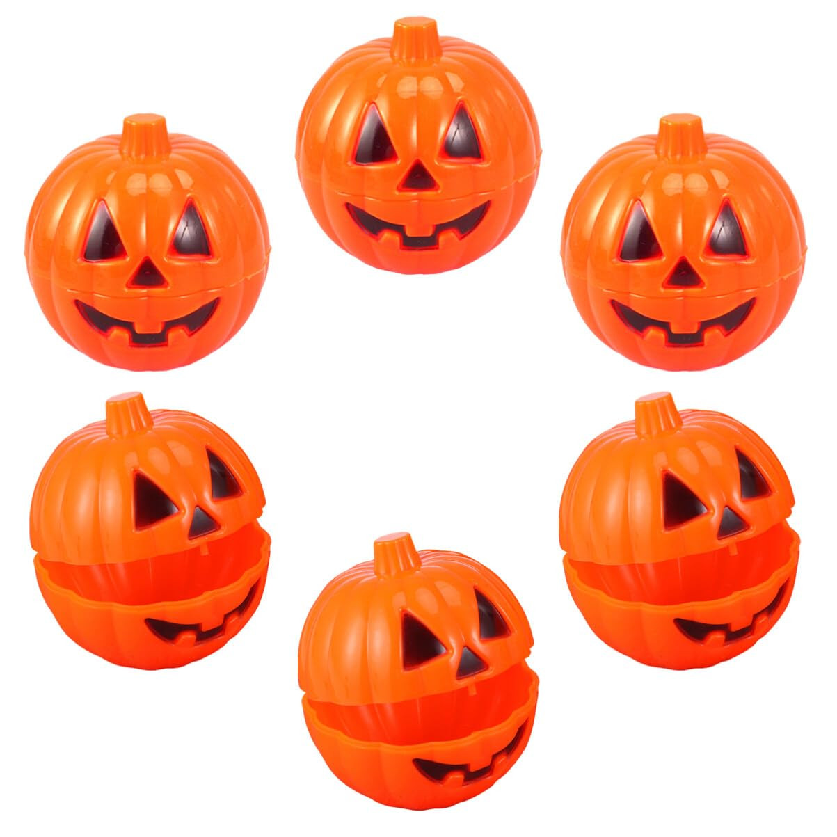 ABOOFAN 6Pcs Mini Fillable Pumpkin Container Plastic Pumpkin Storage Box Case Halloween Pumpkin E... | Amazon (US)