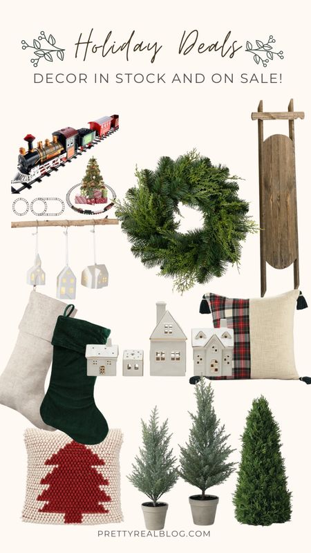 In stock Christmas decor and on sale! wreath, fireplace decor, ceramic houses, velvet stocking, linen stocking

#LTKhome #LTKSeasonal #LTKHoliday