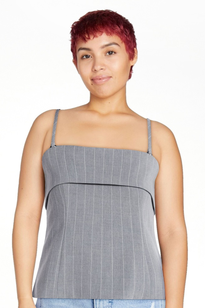 Scoop Top Bandeau para Mujer con Doblez, Tallas XS-XXL | Walmart (US)