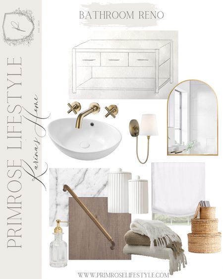 A sketch of the custom vanity we’re building for the powder room and an inspiration board to pull it all together.  Overstock, Wayfair, McGee & Co., Target, Crate & Barrel.

#LTKhome #LTKstyletip