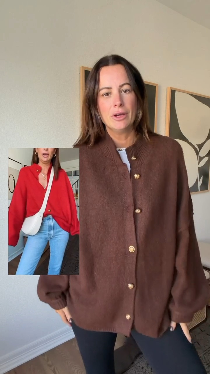 This cardigan is the perfect length to wear with leggings or with jeans! Which do you like better, red or chocolate brown!? 

#LTKFindsUnder50 #LTKStyleTip #LTKTall