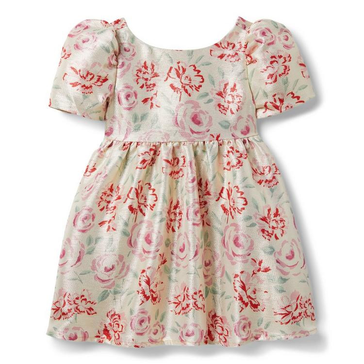 I Am Golden Metallic Floral Dress | Janie and Jack