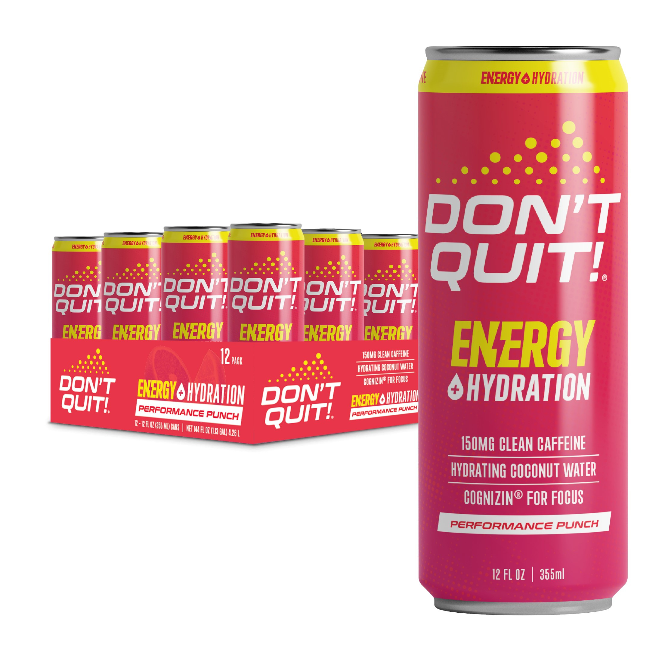 Don't Quit Clean Sports Energy, Performance Punch 12oz 12pk | Walmart (US)