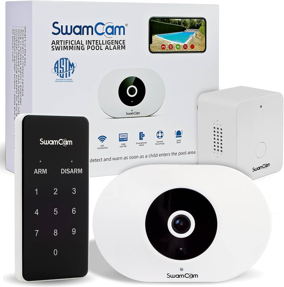 Pool Alarm Camera - ASTM F2208 Certified - Wifi + App Operated Pool Alarms for Inground Pools and... | Amazon (US)
