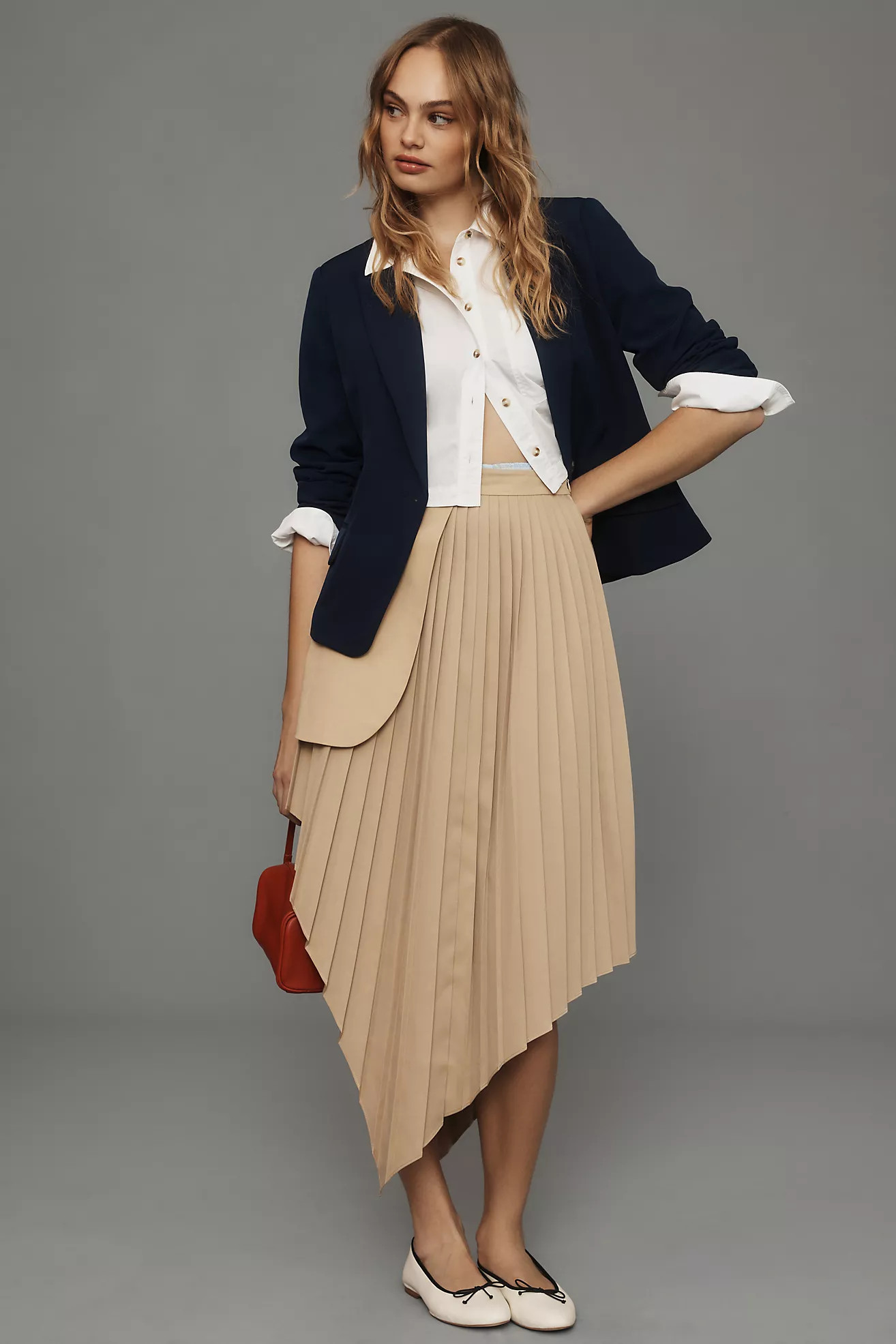 Mare Mare x Anthropologie Pleated High-Low Skirt | Anthropologie (US)