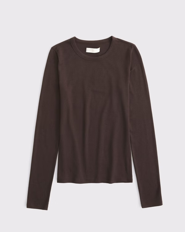 Long-Sleeve Cozy Lounge Knit Tee | Abercrombie & Fitch (US)
