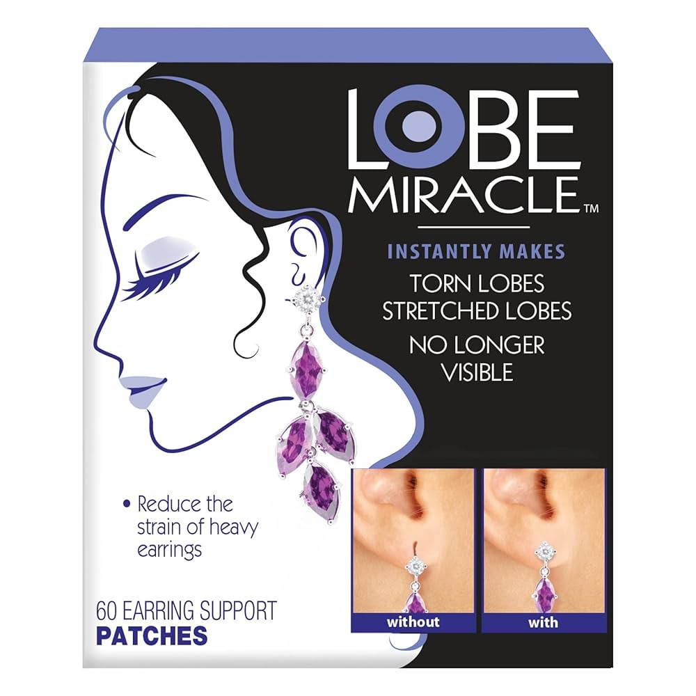Lobe Miracle- Clear Earring Support Patches - Earring Backs For Droopy Ears - Ear Care Products f... | Amazon (US)