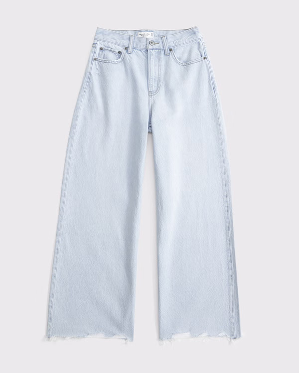 High Rise Cropped Wide Leg Jean | Abercrombie & Fitch (US)