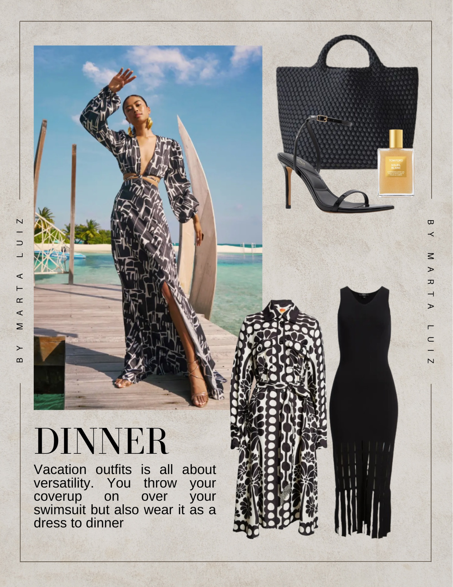 Beach Vacation/Chic & Elevated Resortwear Outfit Ideas

Whether you're gearing up for a spring vacation or simply daydreaming about more comfortable days, I've curated some outfit ideas perfect for a beach vacation. 

When preparing for a beach vacation, it's crucial to think about the versatility of each clothing item you pack. Opting for neutral colors enhances your flexibility to mix and match pieces effectively.

These versatile pieces are suitable for any destination, even if it's just your local pool once summer arrives.

#LTKswim #LTKtravel #LTKstyletip