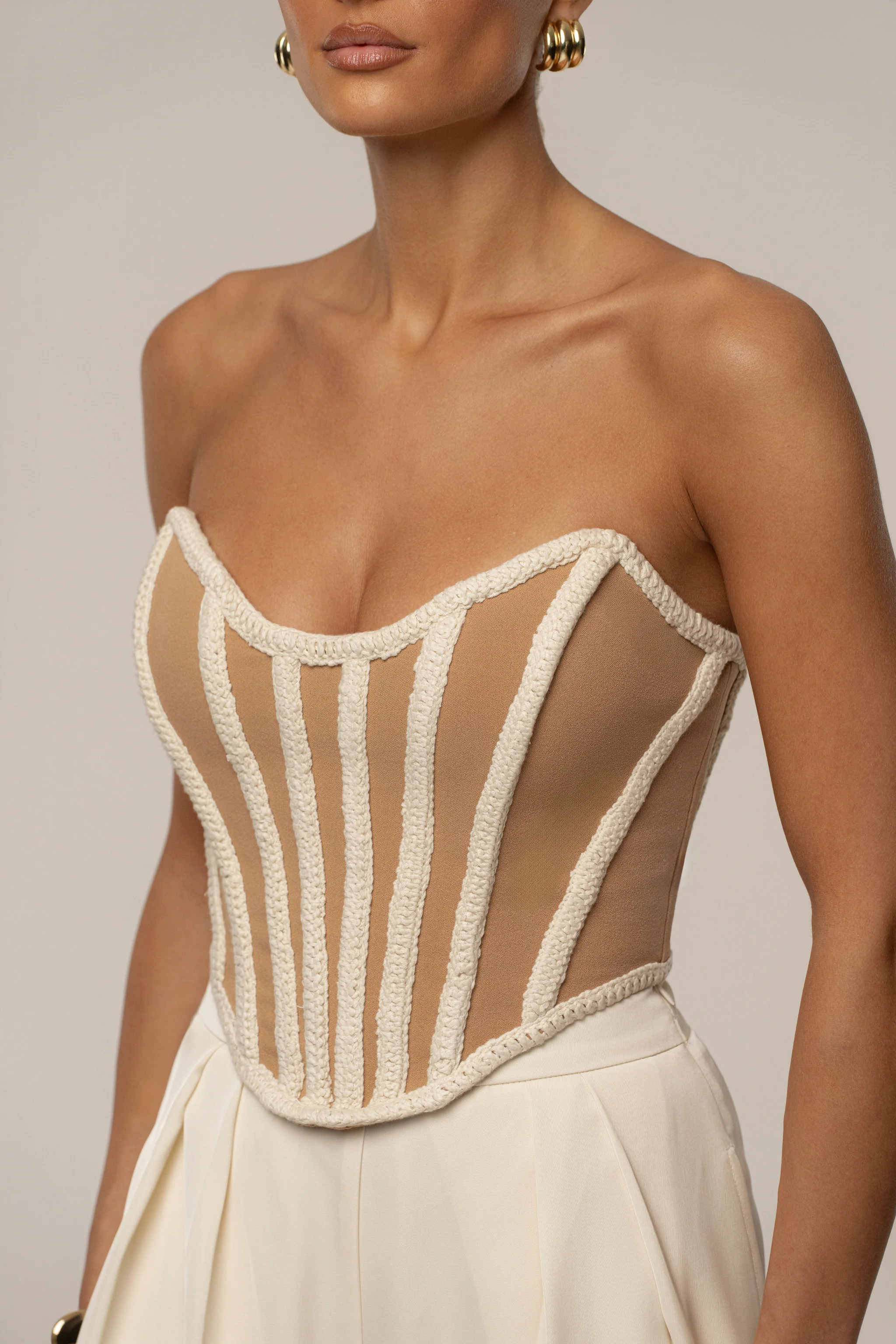 Ivory Cassis Braided Corset | JLUXLABEL