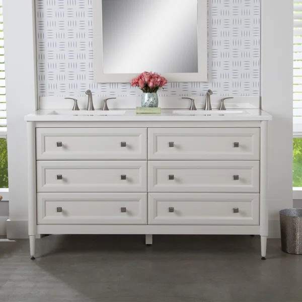 Emmaline 61" W Double Bathroom Vanity Set | Wayfair North America