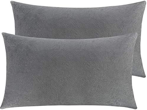 NTBAY 2 Pack Zippered Velvet King Pillowcases, Super Soft and Cozy Luxury Fuzzy Flannel Pillow Cases | Amazon (US)
