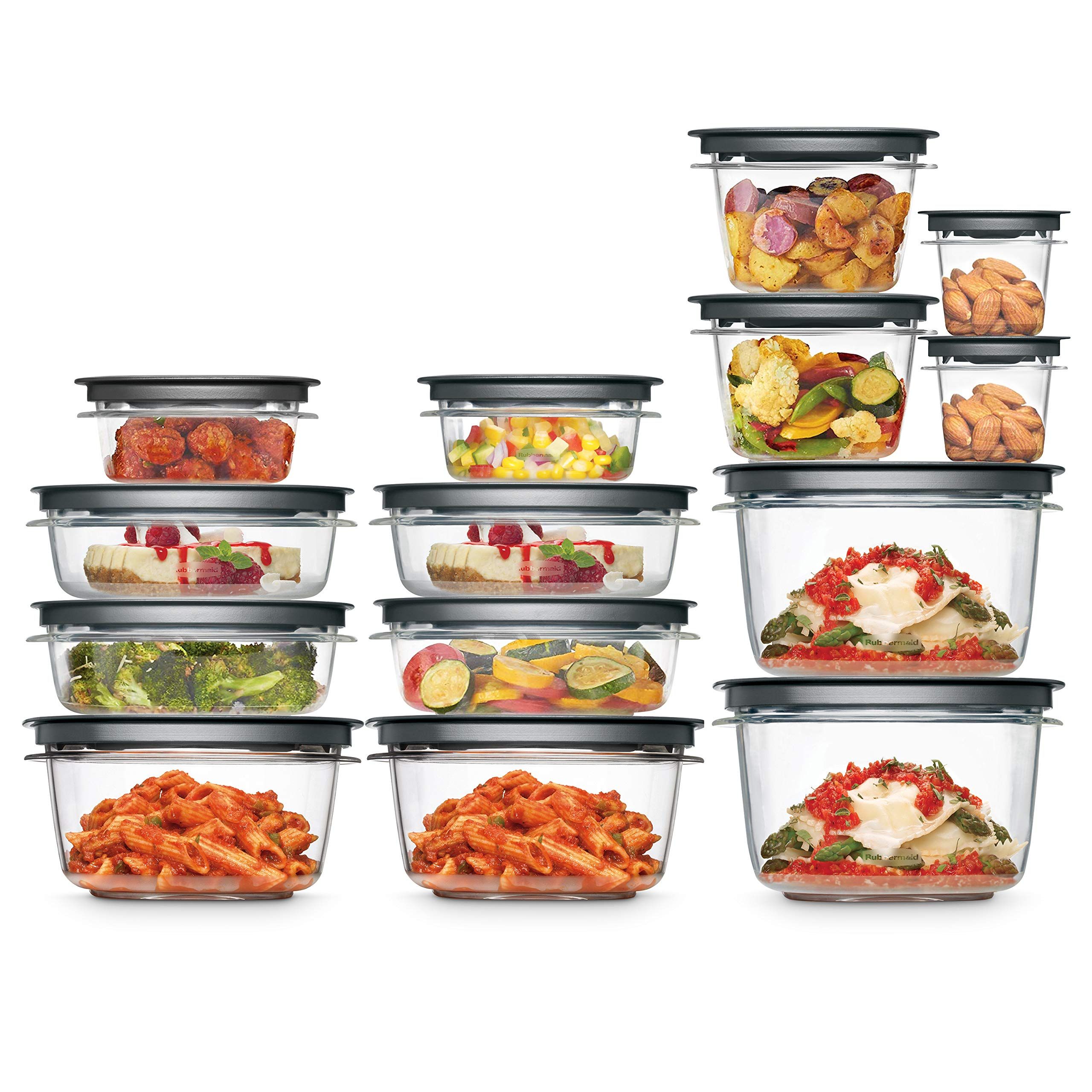 Rubbermaid 28-Piece Food Storage Containers with Snap Bases for Easy Organization and Lids for Lu... | Amazon (US)