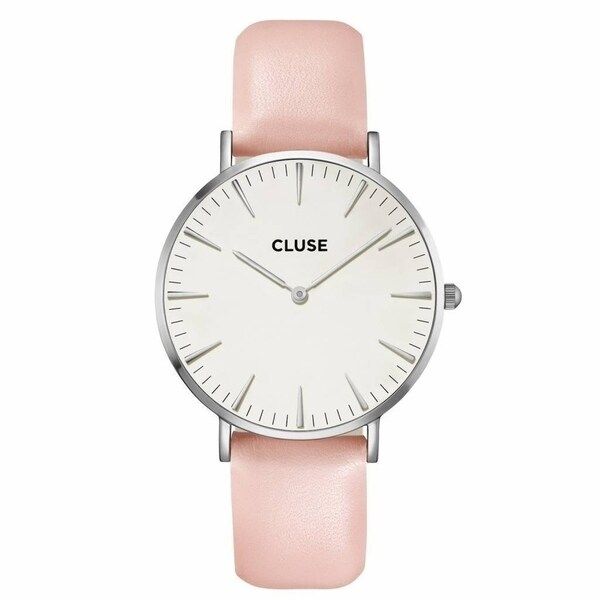 Cluse Women's  'La Boheme' Pink Leather Watch - WHITE | Bed Bath & Beyond
