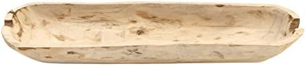 Creative Co-Op Paulownia Wood Oval Bowl | Amazon (US)