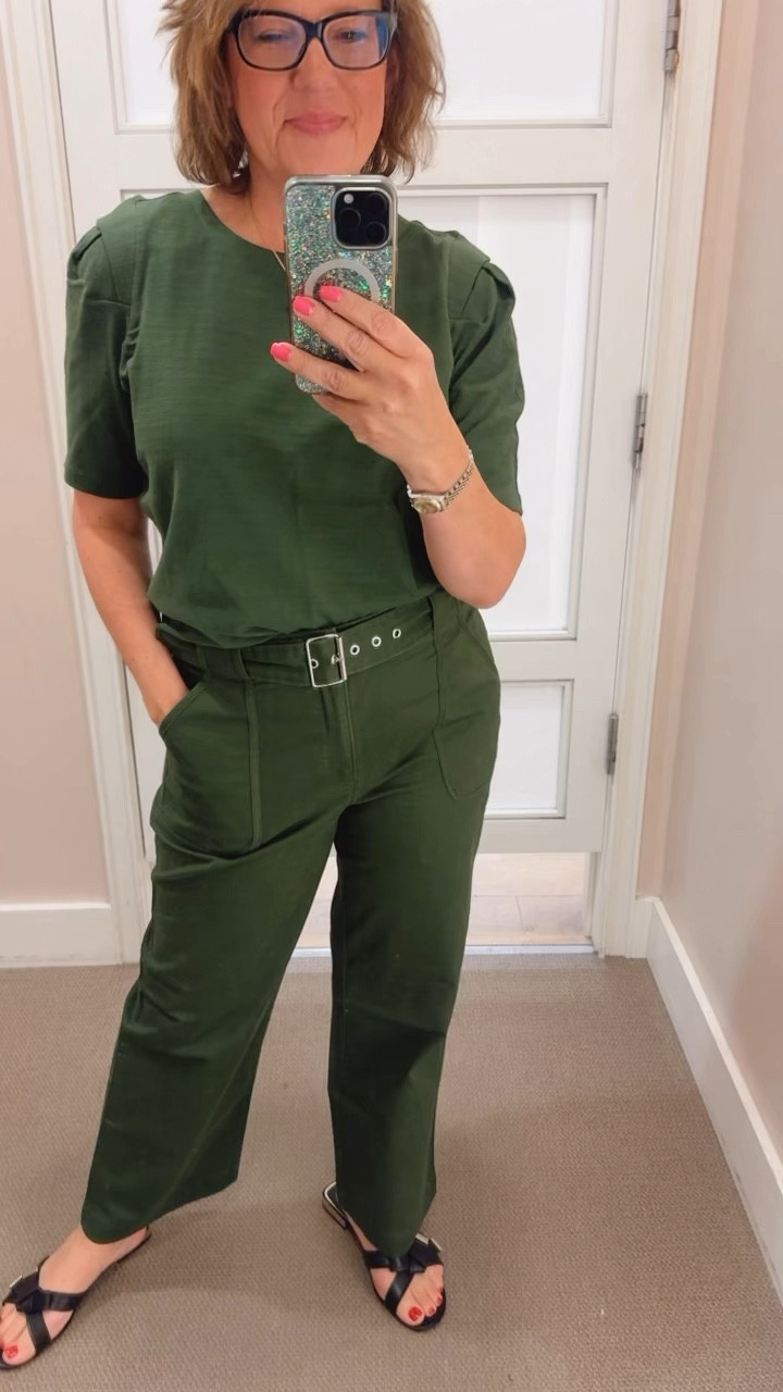 Monochrome in Olive🫒
I am LOVING these pants😍 they fit beautifully and are so soft. Perfect pants for work and everyday. The top has a sweater feel and a pleated detail at the shoulder. Add to cart moment for sure!!! 

#LTKBacktoSchool #LTKWorkwear #LTKStyleTip