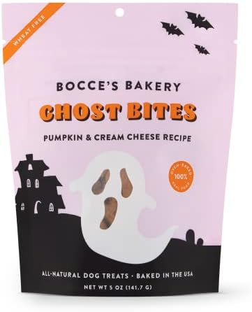 Bocce's Bakery All-Natural, Seasonal, Ghost Bites Dog Treats, Wheat-Free, Limited-Ingredient Crunchy | Amazon (US)