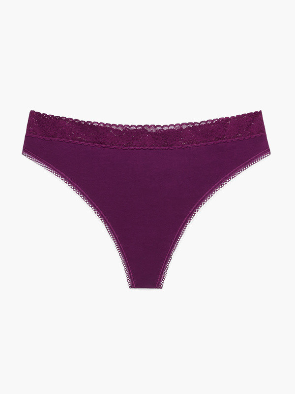 Cotton Essentials Mid-Rise Thong Panty | Savage x Fenty - North America