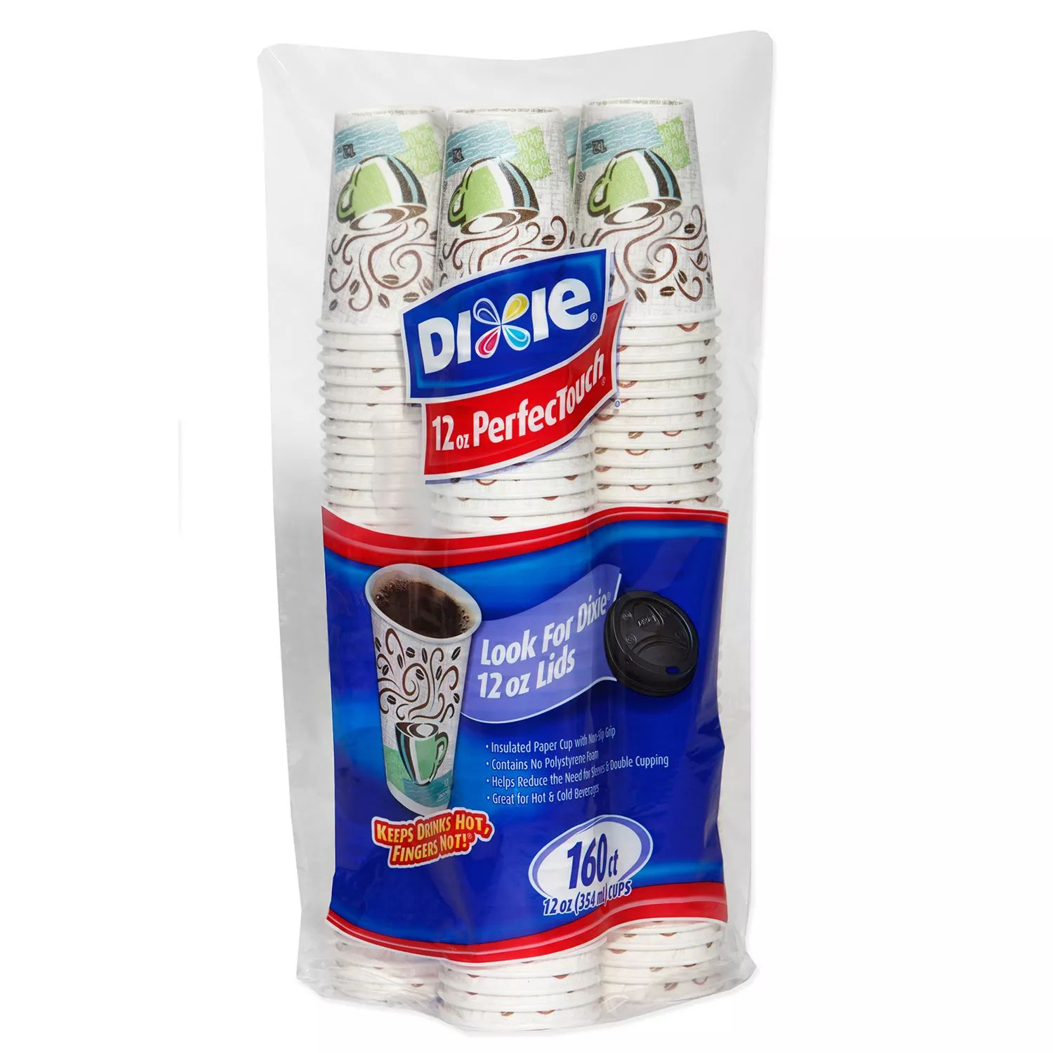 Dixie PerfecTouch Insulated Hot/Cold Paper Cups, Coffee Haze (Choose Count and Size) | Sam's Club