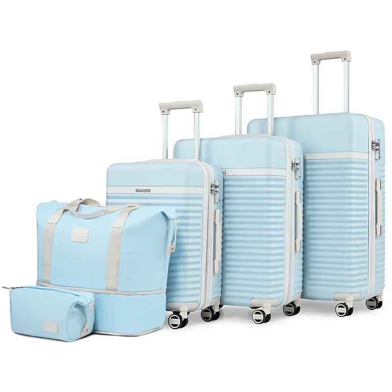 Joyway - 5 Luggage Sets ABS Hardside Spinner Luggage -（Expandable Suitcase20"24"）28-in Checke... | Walmart (US)