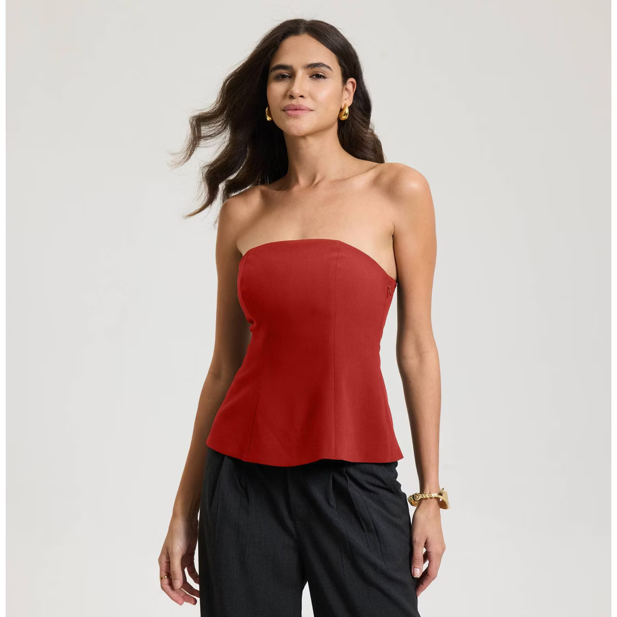 Women's Strapless Sculpted Top - A New Day™ Black | Target