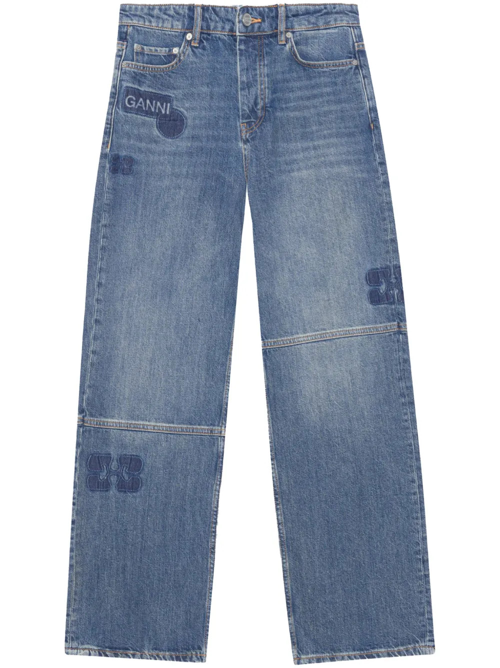 Patch Izey straight-leg jeans | Farfetch Global