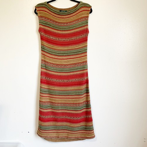 Lauren Ralph Lauren Pointelle Knit Midi Dress Women SZ Small Sleeveless Beachy  | eBay | eBay US